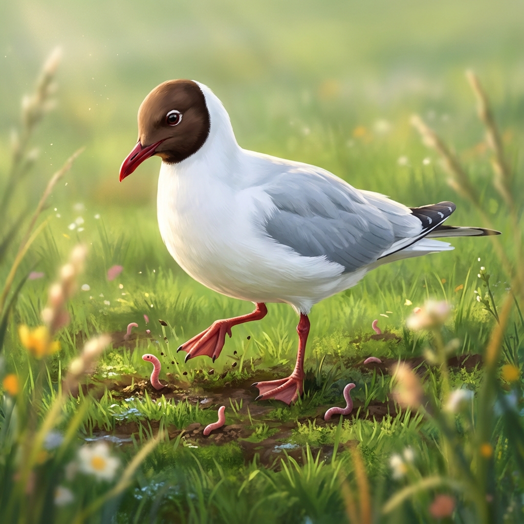 Afbeelding van een Kokmeeuw