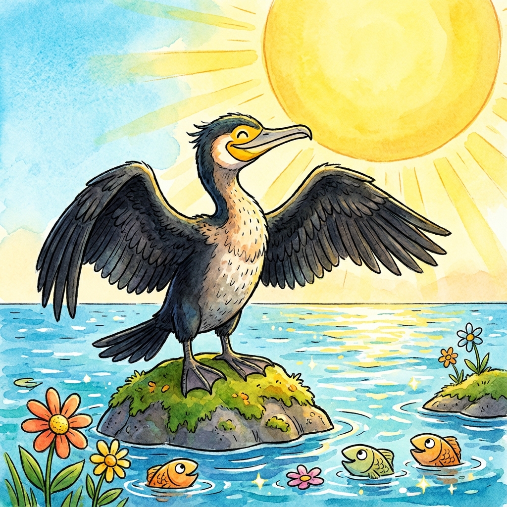 Afbeelding van een Aalscholver