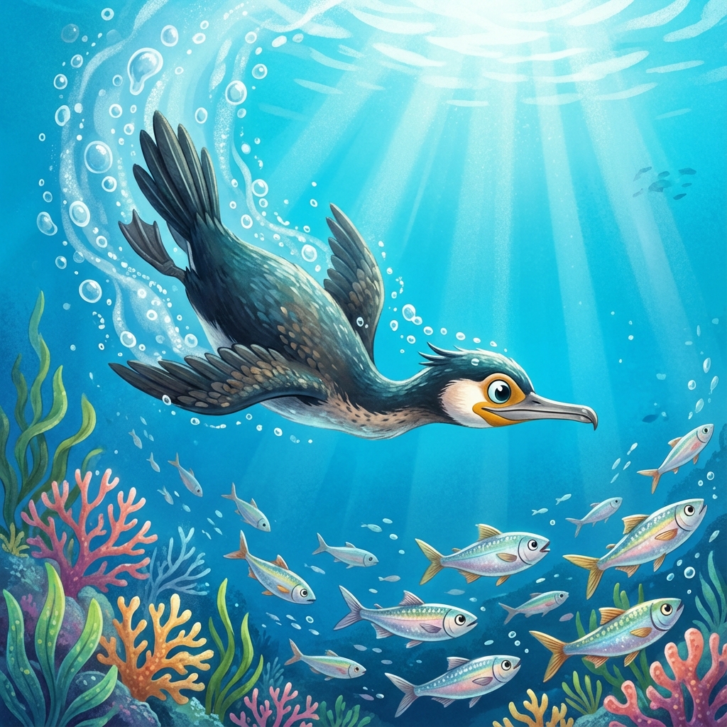 Afbeelding van een Aalscholver